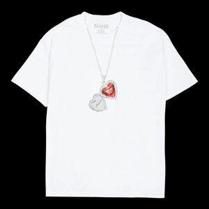 NEW PLEASURES BEAUTY WHITE TEE SZ SMALL